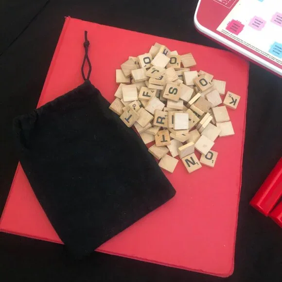 Scrabble Game Deluxe Edition Rotating Board Game & Carry Case - Picture 4 of 15